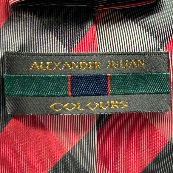Alexander Julian Colours Tie Gingham Check Plaid Vibrant Bright‎ Statement Bold - Picture 3 of 4